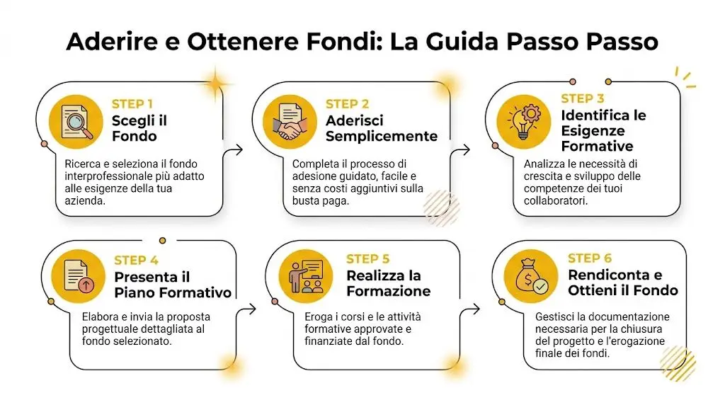 Una guida passo dopo passo su come aderire ai fondi interprofessionali per ottenere finanziamenti alla formazione aziendale.