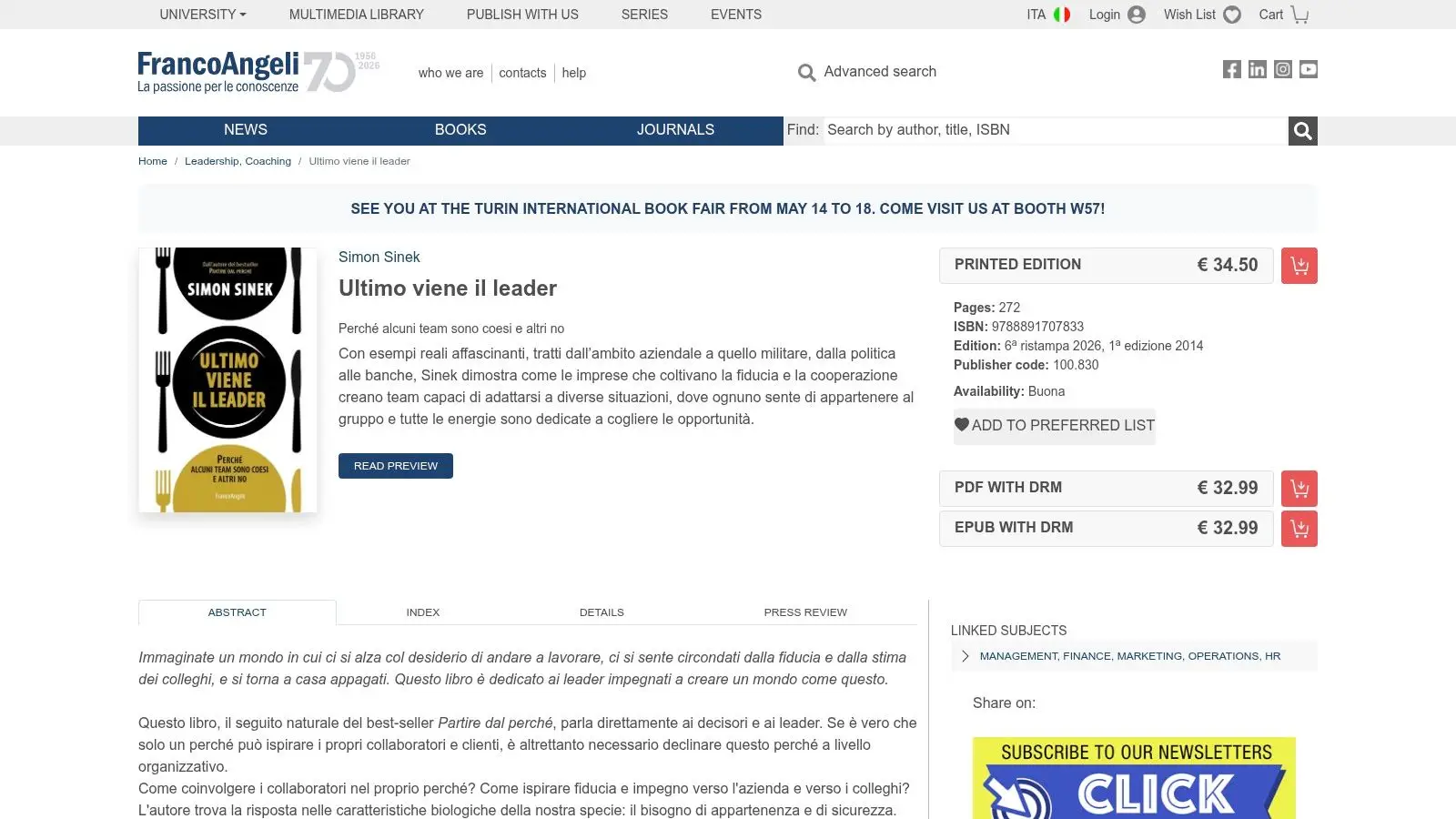Ultimo viene il leader (Leaders Eat Last) (Simon Sinek)