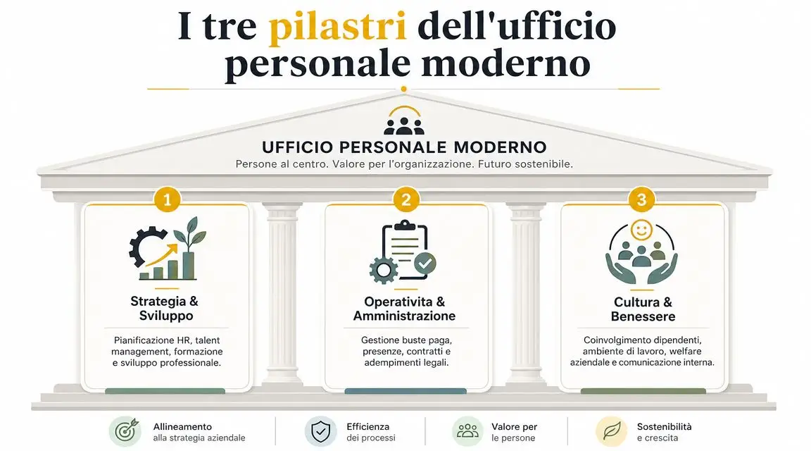I tre pilastri dell'ufficio personale moderno