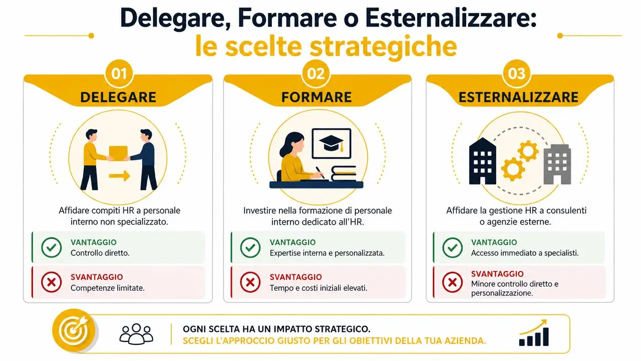 Delegare formare o esternalizzare le scelte strategiche